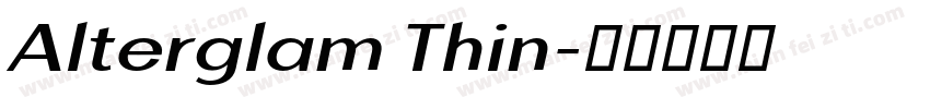 Alterglam Thin字体转换